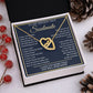 Couples Gifts, To My Smokin Hot Wife Necklace Gifts From Husband, Wedding Anniversary For Wife From Husband, To My Beautiful Wife, Necklace Custom Name Message Card and Gift Box Styles on Birthday, Christmas, Wedding, Anniversary Interlocking Heart