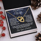 Wife Necklace Gifts from Husband, Wedding Gifts for Wife from Husband, Wife Valentine Gifts from Husband, To My Wife Necklace Message Card and Necklace Gifts Box Gift Box Styles on Birthday, Wedding, Anniversary, Valentine Interlocking Heart