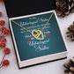 Wife Necklace Gifts From Husband, Wedding Anniversary Jewelry For Wife From Husband, Wife Birthday Gifts From Husband, To My Unbiological Sister Message Card and Gift Box styles On Birthday, Christmas, Anniversary Interlocking Heart