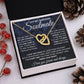 to My Soulmate Necklace, Soulmate Jewelry for Women, Wife Gifts from Husband, Anniversary Necklace for Wife Soulmate Gifts Future Wife Necklace Message Card and Gift Box Styles on Birthday, Wedding, Anniversary, Valentine Interlocking Heart