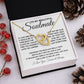 To My Beautiful Soulmate Necklace, Soulmate Jewelry For Women, Wife Necklace From Husband, Soulmate Gifts For Her, To My Future Wife Necklace Message Card and Necklace Gift Box Gift Box Styles on Birthday, Wedding, Anniversary, Valentine Interlocking Hear