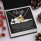 To My Wife Necklace For Women, Funny Gifts For Girlfriend,Valentine Christmas Presents For Girlfriend, Best Birthday Meaningful Gift Ideas For Wife, Women Romantic Jewelry For Her Anniversary Message Card and Gift Box Styles Interlocking Heart