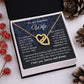 Wife Necklace Gift for Her, Soulmate Jewelry, Necklace for Future Wife, Valentine Anniversary Jewelry for Wife Necklace Gifts from Husband - Soulmate Gift Necklace with Message Card and Gift Box Interlocking Heart