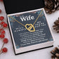 To My Wife Necklace To My Future Wife Necklace Gifts, Promise Necklace For Her, Fiance Gifts For Her, Anniversary Necklace Gifts For Soulmate From Husband With Message Card Box LED, Soulmate Necklace For Women, To My Wife Necklace Interlocking Heart