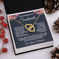 Soulmate Necklace Gifts from Husband, Wedding Anniversary Gifts for Wife from Husband, Wife Birthday Gifts from Husband, To My Wife Necklace Message Card and Necklace Gifts Box Gift Box Styles on Birthday, Wedding, Anniversary, Valentine Interlocking Hear