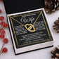 To My Beautiful Wife Necklace, Soulmate Jewelry For Women, Wife Necklace From Husband, Soulmate Gifts For Her, To My Future Soulmate Necklace Message Card and Necklace Gifts Box Gift Box Styles on Birthday, Wedding, Anniversary, Valentine Interlocking Hea
