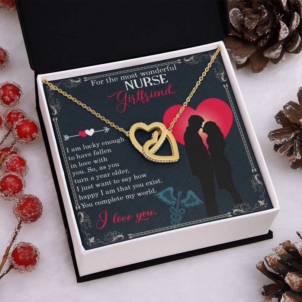 Couples Gifts, Nusre Wife Girlfriend Necklace Gifts From Husband, Wedding Anniversary Jewelry For Wife From Husband, Wife Birthday From Husband, To My Beautiful Girlfriend Message Card and Gift Box styles On Birthday, Christmas, Anniversary  Interlocking