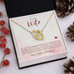 Couples Gifts,My Wife Girlfriend Necklace Gifts From Husband, Wedding Anniversary Jewelry For Wife From Husband, Wife Birthday From Husband, To My Beautiful Wife Girlfriend Message Card and Gift Box styles On Birthday, Christmas, Anniversary  Interlocking