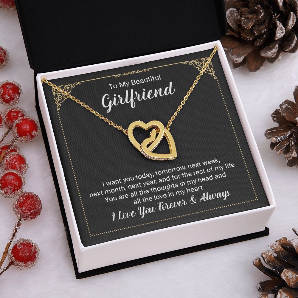 to My Future Wife Necklace, to my Wife, Necklaces For Wife From Husband With, Meaningful Necklace Message Card and Gift Box Styles on Birthday, Christmas, Anniversary  Interlocking Heart