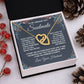 Soulmate Necklace Gifts from Husband, Anniversary Gifts for Wife from Husband, Wife Valentine Gifts from Husband, To My Wife Necklace Message Card and Necklace Gifts Box Gift Box Styles on Birthday, Wedding, Anniversary, Valentine Interlocking Heart