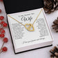 To My Beautiful Wife Necklace, Wedding Anniversary Jewelry for Women, Anniversary Gifts For Wife From Husband To My Wife Necklace Message Card and Necklace Gift Box Gift Box Styles on Birthday, Wedding, Anniversary, Valentine Interlocking Heart