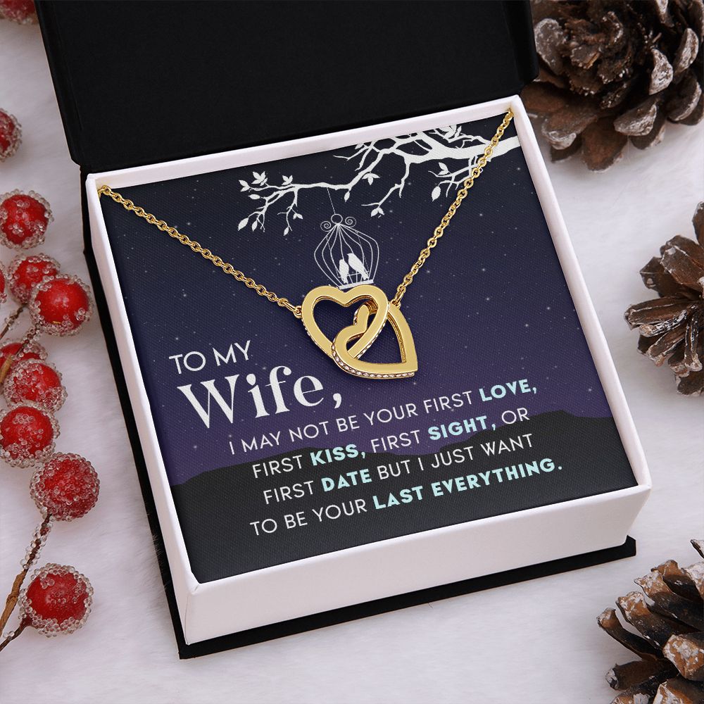 Birthday For Wife, Love Knot Necklace Gifts For Wife From Husband, To My Soulmate Necklace For Women, To My Wife Necklace Wedding Anniversary, I Love You, Meaningful Necklace Message Card and Gift Box Styles on Birthday, Christmas, Anniversary  Interlocki