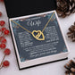 to My Wife Necklace from Husband, Necklaces for Wife from Husband, to My Soulmate Necklace for Women, Soulmate Jewelry for Wife Anniversary Jewelry Gifts for Wife Valentine Gifts from Husband Interlocking Heart