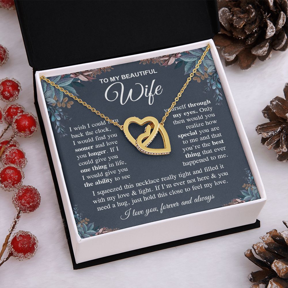 To My Soulmate Necklace Gift for Her, Soulmate Gifts From Husband, Anniversary Gifts For Wife From Husband To My Soulmate Necklace Message Card and Necklace Gift Box Gift Box Styles on Birthday, Wedding, Anniversary, Valentine Interlocking Heart
