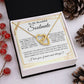 Couples Gifts To My Beautiful Soulmate Necklace From Husband, Necklace For Wife From Husband, Wife Wedding From Husband, To My Wife, Necklace Custom Name Message Card and Gift Box Styles on Birthday, Christmas, Wedding, Anniversary Interlocking Heart