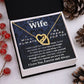 To My Wife Necklace To My Future Wife Necklace Gifts, Promise Necklace For Her, Fiance Gifts For Her, Valentine Necklace Gifts For Soulmate From Husband With Message Card Box LED, Soulmate Necklace For Women, To My Wife Necklace Interlocking Heart