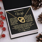 Wife Necklace Gifts from Husband, Gifts for Wife Birthday Gifts from Husband, Necklaces for Wife from Husband to My Wife Message Card and Necklace Gift Box Gift Box Styles on Birthday, Christmas, Wedding, Anniversary, Valentine Interlocking Heart