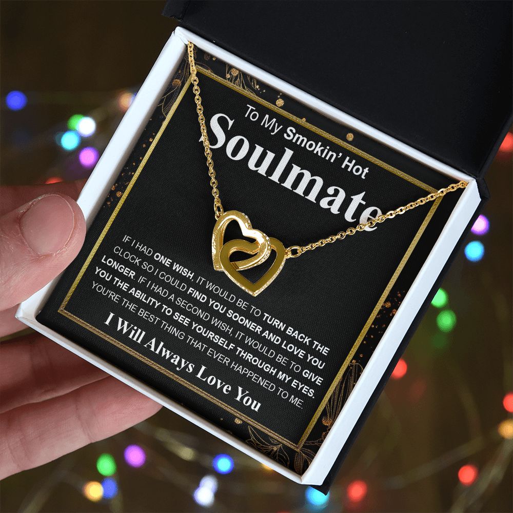 Gifts For Soulmate Birthday Gifts From Husband Necklace Valentines Day, Necklace for Future Soulmate, Valentine Necklace Jewelry for Wife Necklace Gifts from Husband - Soulmate Gift Necklace with Message Card and Gift Box.jpg Interlocking Heart