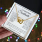 to My Beautiful Soulmate Necklace Future Wife Gifts, Promise Necklace For Her, Fiance Gifts For Her, Wedding Birthday Gifts For Future Wife With Message Card Box LED, Soulmate Necklace For Women, To My Wife Necklace Interlocking Heart