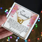 To My Soulmate Necklace, Necklaces For Wife from Husband, Soulmate Necklace to My Beautiful Wife, Necklace For Soulmate with Message Card and Necklace Gift Box Gift Box Styles on Birthday, Christmas, Wedding, Anniversary Interlocking Heart