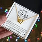 Valentine To My Soulmate Necklace Gifts for Wife from Husband, Soulmate Anniversary Gifts, Gift for Soulmate Necklace Message Card and Necklace Gift Box Gift Box Styles on Birthday, Wedding, Anniversary, Valentine Interlocking Heart