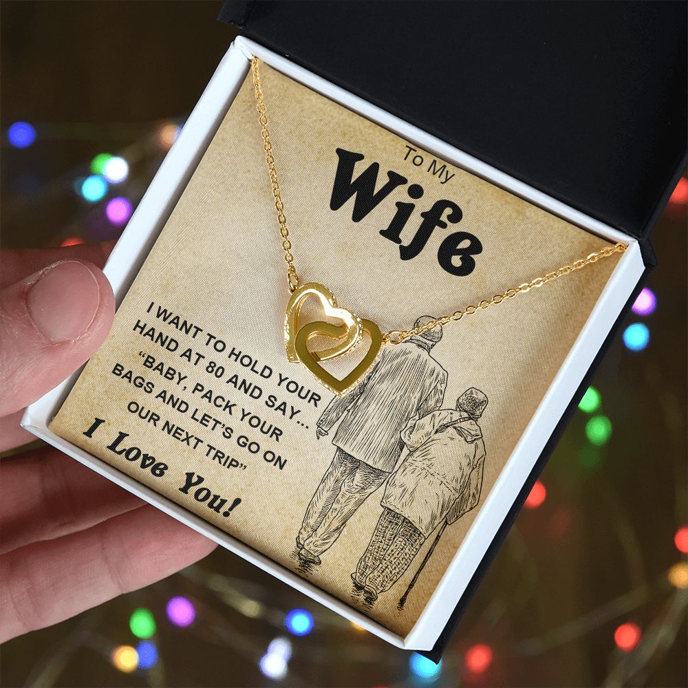 Soulmate Necklace For Women, Soulmate Gifts For Her, Future Wife Necklace, Necklaces Girlfriend, To My Wife Necklace, Wife Necklace From Husband, Necklace Message Card and Gift Box Styles on Birthday, Christmas, Valentine, Anniversary Interlocking Heart