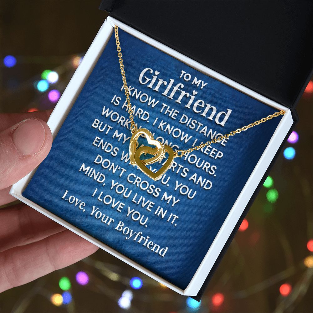 Couples Gifts Soulmate Necklace Gifts From Husband, Wedding Anniversary Jewelry For Wife From Husband, Wife Birthday Gifts From Husband, To My Unbiological Sister Message Card and Gift Box styles On Birthday, Christmas, Anniversary  Interlocking Heart