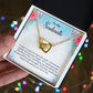 Couples Gifts Necklace To My Soulmate Necklace Gifts For My Wife, Love Knot Meaningful Necklace Message Card and Gift Box Styles on Birthday, Christmas, Anniversary Interlocking Heart
