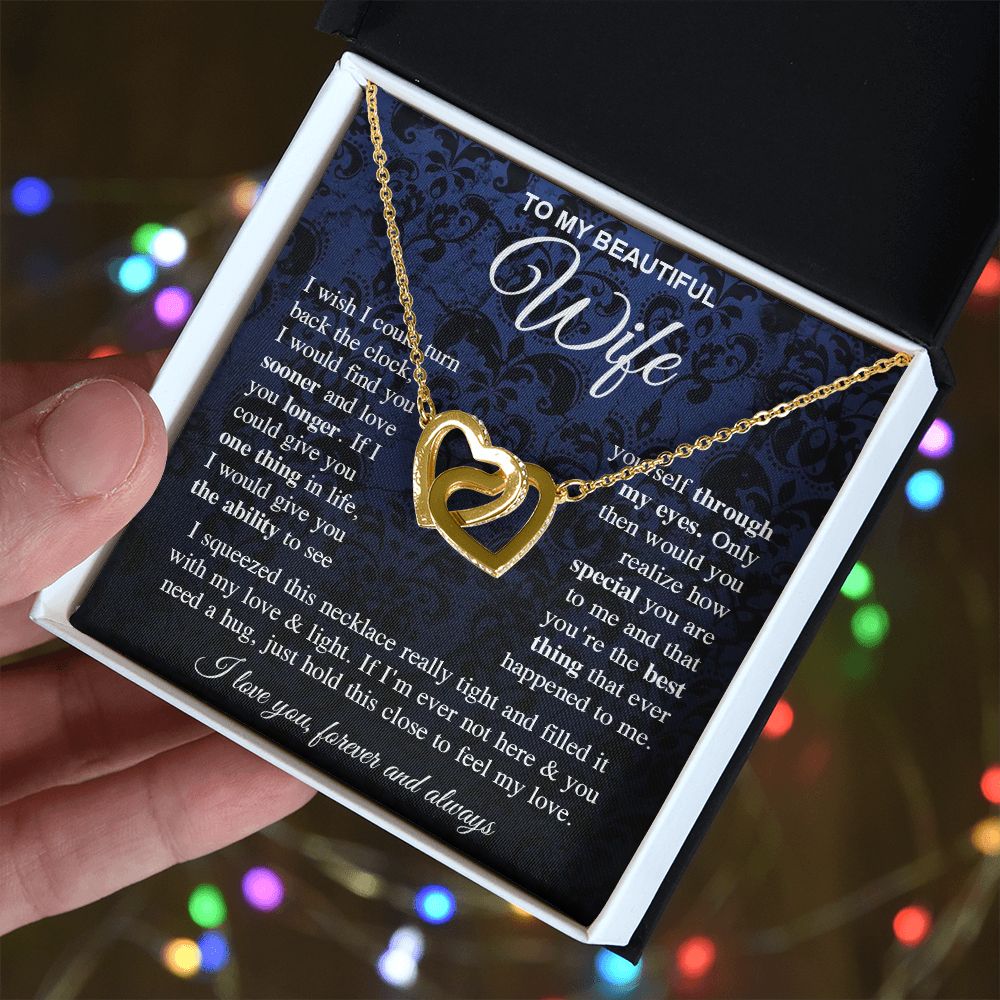To My Soulmate Necklace Gift for Her, Soulmate Gifts From Husband, Valentine Gifts For Wife From Husband To My Soulmate Necklace Message Card and Necklace Gift Box Gift Box Styles on Birthday, Wedding, Anniversary, Valentine Interlocking Heart