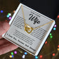 Soulmate Necklace For Women, To My Wife, Soulmate Gifts For Her, Future Wife Necklace, Necklaces For Girlfriend, To My Wife Necklace, Wife Necklace From Husband Necklace Message Card and Gift Box Styles on Birthday, Christmas, Valentine Interlocking Heart