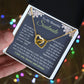 Soulmate Necklace Gift for Her, Soulmate Jewelry, Necklace for Future Wife, Wedding Anniversary Jewelry for Wife Necklace Gifts from Husband - Soulmate Gift Necklace with Message Card and Gift Box Interlocking Heart