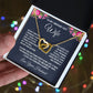 Wife Necklace Gifts from Husband, Wedding Anniversary Gifts for Wife from Husband, Wife Birthday Gifts from Husband, To My Wife Necklace Message Card and Necklace Gifts Box Gift Box Styles on Birthday, Wedding, Anniversary, Valentine Interlocking Heart