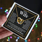 Couples Gifts Necklace To My Wife Necklace Anniversary Wedding Jewelry Romantic Gifts For My Wife Pendant Jewelry with Message Card and Box Necklaces for Women Valentines Day Happy Anniversary Wedding Present Interlocking Heart