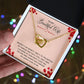 Couples Gifts, To My Beautiful Wife Necklace Gifts From Husband, Wedding Anniversary Jewelry For Wife From Husband, Wife Birthday From Husband, To My Soulmate Message Card and Gift Box styles On Birthday, Christmas, Anniversary  Interlocking Heart