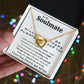 To My Soulmate Necklace To My Future Wife Gifts, Promise Necklace For Her, Fiance Gifts For Her, Valentine Gifts For Soulmate From Husband With Message Card Box LED, Soulmate Necklace For Women, To My Wife Necklace Interlocking Heart