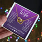 To My Beautiful Wife Necklace Gift, Soulmate for Wife Birthday Gifts from Husband, Valentine for Women, Soulmate Gifts, Message Card and Necklace Gifts Box Gift Box Styles on Birthday, Wedding, Anniversary, Valentine Interlocking Heart