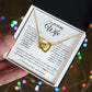 to My Future Wife Necklace Future Wife Gifts, Promise Necklace For Her, Fiance Gifts For Her, Wedding Birthday Gifts For Future Wife With Message Card Box LED, Soulmate Necklace For Women, To My Wife Necklace Interlocking Heart