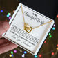 To My Beautiful Wife Necklace From Husband Pendant Jewelry with Message Card and Box Necklaces for Women Valentines Day Happy Wedding Present for Birthday Merry Christmas for Wife Interlocking Heart