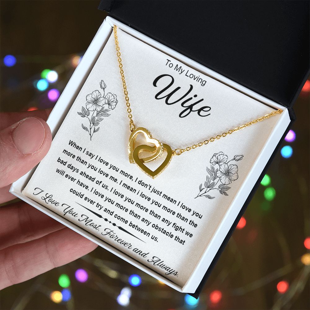 Soulmate Necklace For Women, Soulmate Gifts For Her, Future Wife Necklace, Necklaces Girlfriend, Soulmate Jewelry, To My Wife Necklace, Wife Necklace From Husband, Necklace Message Card and Gift Box Styles on Birthday, Christmas, Valentine Interlocking He