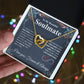 To My Beautiful Soulmate Necklace My Last Everything, Promise Necklace For Her, Fiance Gift For Her, Wedding Gifts For Future Wife With Message Card Box LED, Soulmate Necklace For Women, To My Wife Necklace Interlocking Heart