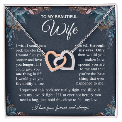 To My Soulmate Necklace Gift for Her, Soulmate Gifts From Husband, Anniversary Gifts For Wife From Husband To My Soulmate Necklace Message Card and Necklace Gift Box Gift Box Styles on Birthday, Wedding, Anniversary, Valentine Interlocking Heart