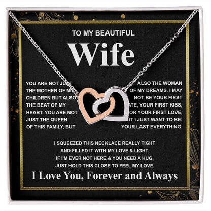 Gifts For Wife Birthday Gifts From Husband Necklace Valentines Days, Necklace for Future Soulmate, Valentine Wedding Jewelry for Wife Necklace Gifts from Husband - Soulmate Gift Necklace with Message Card and Gift Box Interlocking Heart