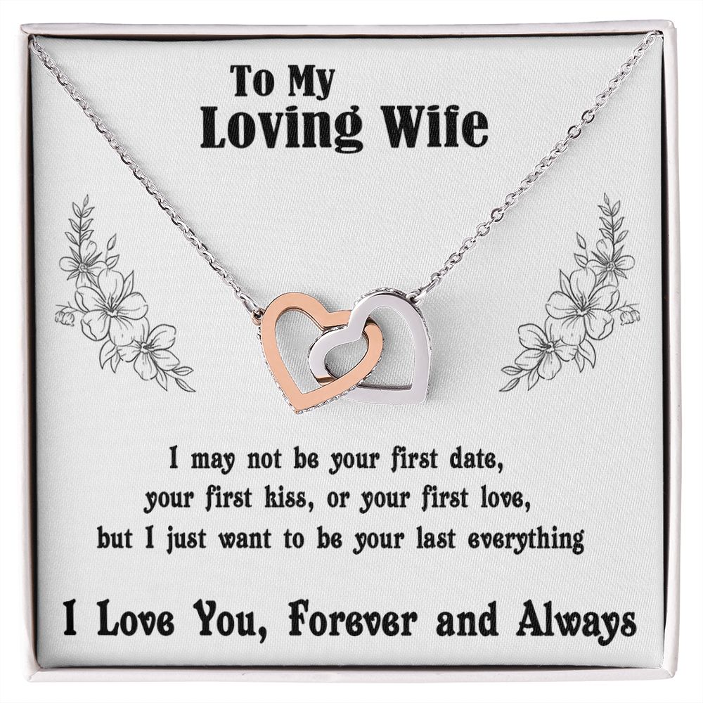 Soulmate Necklace For Women, Soulmate Gifts For Her, Future Wife Necklace, Necklaces For Girlfriend, To My Wife Necklace, Wife Necklace From Husband Necklace Message Card and Gift Box Styles on Birthday, Christmas, Valentine Interlocking Heart
