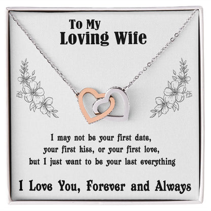 Soulmate Necklace For Women, Soulmate Gifts For Her, Future Wife Necklace, Necklaces For Girlfriend, To My Wife Necklace, Wife Necklace From Husband Necklace Message Card and Gift Box Styles on Birthday, Christmas, Valentine Interlocking Heart