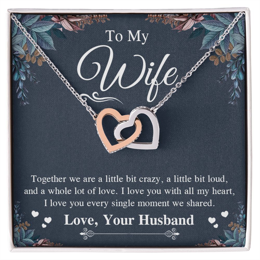 Valentine Gifts To My Soulmate Necklace Gift for Wife from Husband, Soulmate Anniversary Gifts, Gift for Soulmate Necklace Message Card and Necklace Gift Box Gift Box Styles on Birthday, Wedding, Anniversary, Valentine Interlocking Heart