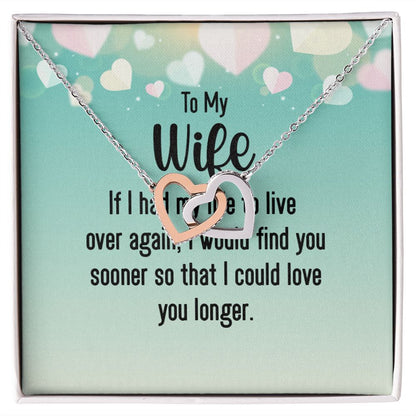Couples Gifts, Smokin' Wife Necklace Gifts From Husband, Wedding Anniversary Jewelry For Wife From Husband, Wife Birthday From Husband, To My Unbiological Sister Message Card and Gift Box styles On Birthday, Christmas, Anniversary  Interlocking Heart