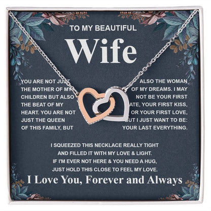 Gifts For Wife Birthday Gifts From Husband Necklace Valentines Days, Necklace for Future Soulmate, Birthday Wedding Jewelry for Wife Necklace Gifts from Husband - Soulmate Gift Necklace with Message Card and Gift Box Interlocking Heart