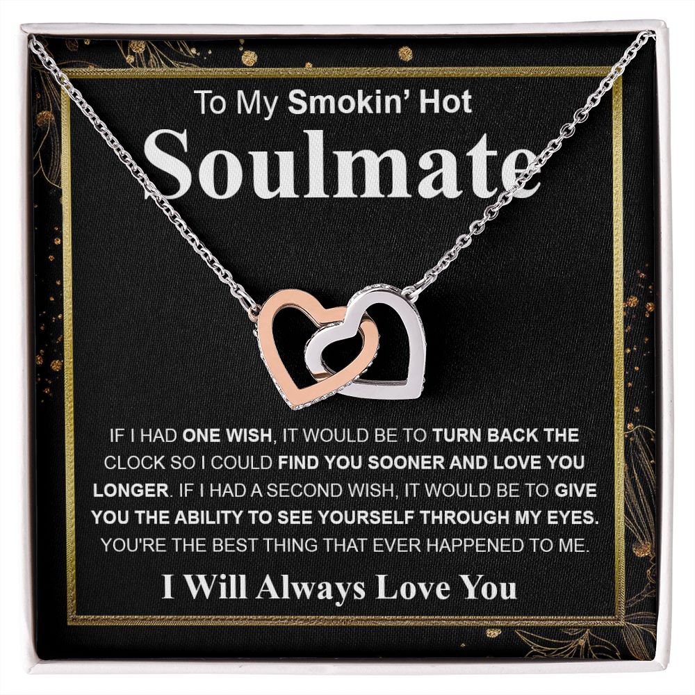Gifts For Soulmate Birthday Gifts From Husband Necklace Valentines Day, Necklace for Future Soulmate, Valentine Necklace Jewelry for Wife Necklace Gifts from Husband - Soulmate Gift Necklace with Message Card and Gift Box.jpg Interlocking Heart