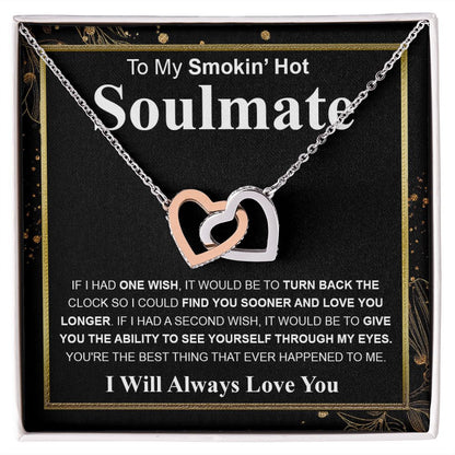 Gifts For Soulmate Birthday Gifts From Husband Necklace Valentines Day, Necklace for Future Soulmate, Valentine Necklace Jewelry for Wife Necklace Gifts from Husband - Soulmate Gift Necklace with Message Card and Gift Box.jpg Interlocking Heart