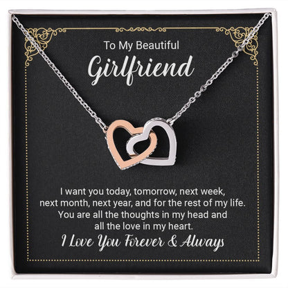 to My Future Wife Necklace, to my Wife, Necklaces For Wife From Husband With, Meaningful Necklace Message Card and Gift Box Styles on Birthday, Christmas, Anniversary  Interlocking Heart